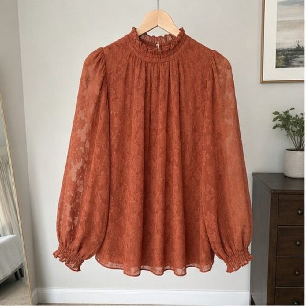 Sand Peplum Top